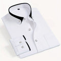 Ace - Men's Modern Contrast Collar Formal Shirt