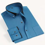 Ace - Men's Modern Contrast Collar Formal Shirt