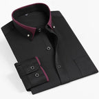 Ace - Men's Modern Contrast Collar Formal Shirt