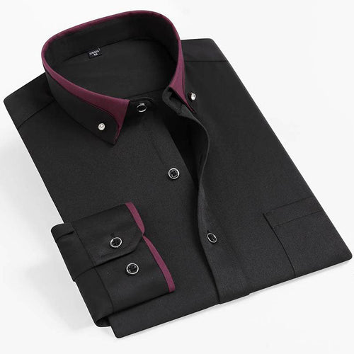 Ace - Men's Modern Contrast Collar Formal Shirt