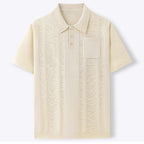 Aizen - Men's Vertical Knit Short Sleeve Polo