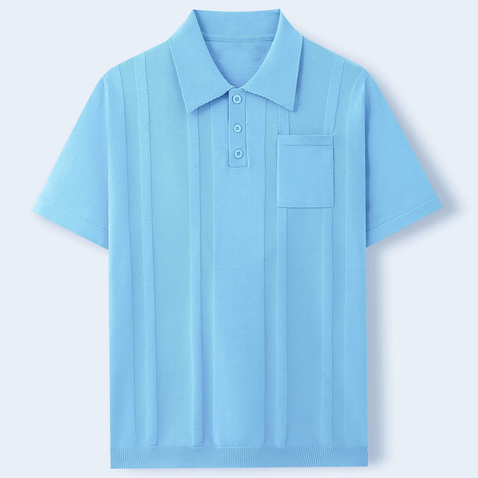 Aizen - Men's Vertical Knit Short Sleeve Polo