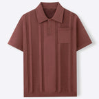 Aizen - Men's Vertical Knit Short Sleeve Polo