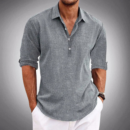 Alejandro - Men's Textured Half Placket Shirt