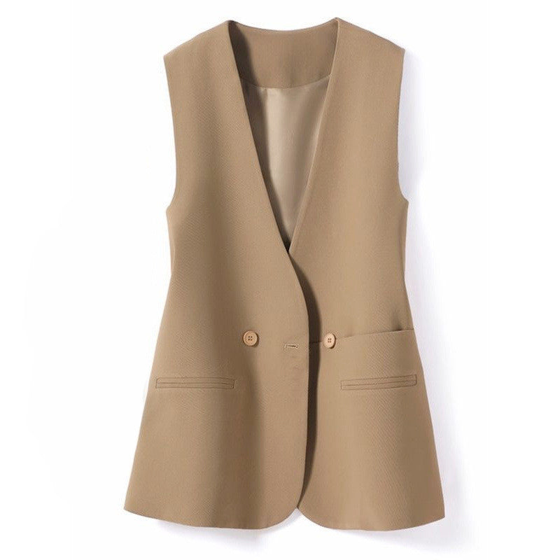 Amara - Women's V-Neck Tailored Waistcoat