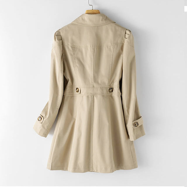 Amaris - Women's Button Front Trench Coat