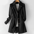 Amaris - Women's Button Front Trench Coat