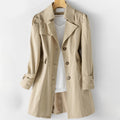Amaris - Women's Button Front Trench Coat