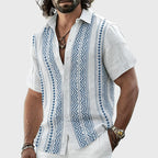 Andres - Men's Boho Linen Button-Up Shirt