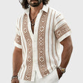 Andres - Men's Boho Linen Button-Up Shirt