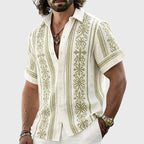 Andres - Men's Boho Linen Button-Up Shirt