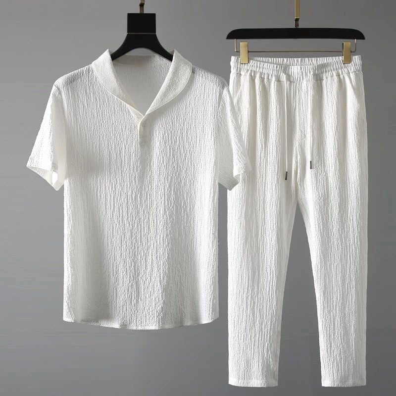 Arjun - Men's Short-Sleeve Shirt and Pants Summer Set