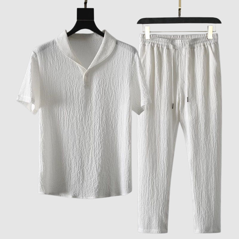 Arjun - Men's Short-Sleeve Shirt and Pants Summer Set