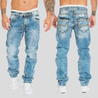 Arnold - Men's Faded Straight Leg Denim Pants