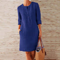 Audrey - Women's Button Front Tunic Dress