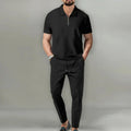 Aurelian - Men's Textured Polo and Pants Set