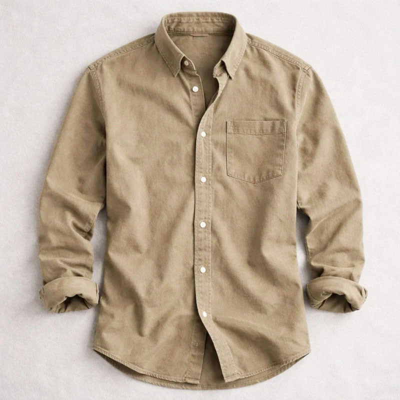 Austin - Men's Casual Long Sleeve Pocket Shirt