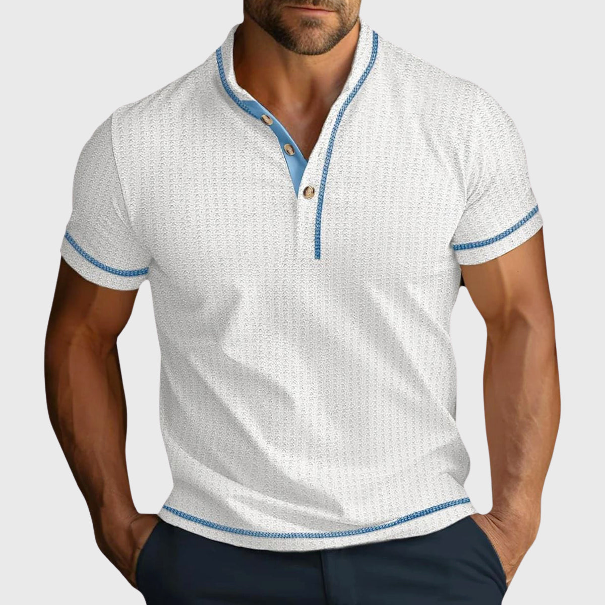 Axel - Men's Textured Knit Short Sleeve Shirt