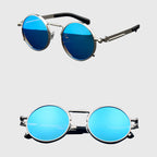Barcelona - Round Steampunk Flip-Up Sunglasses
