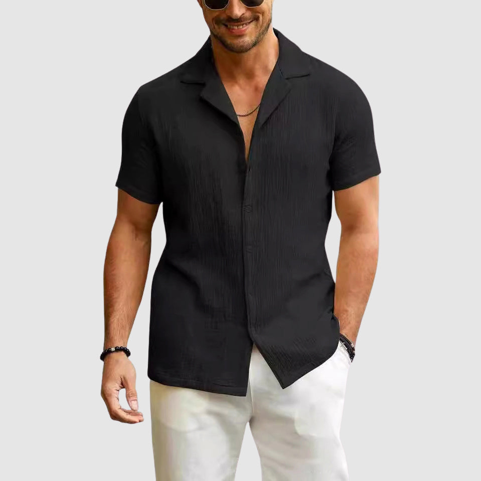 Beckett - Men's Textured Summer Short Sleeve Shirt