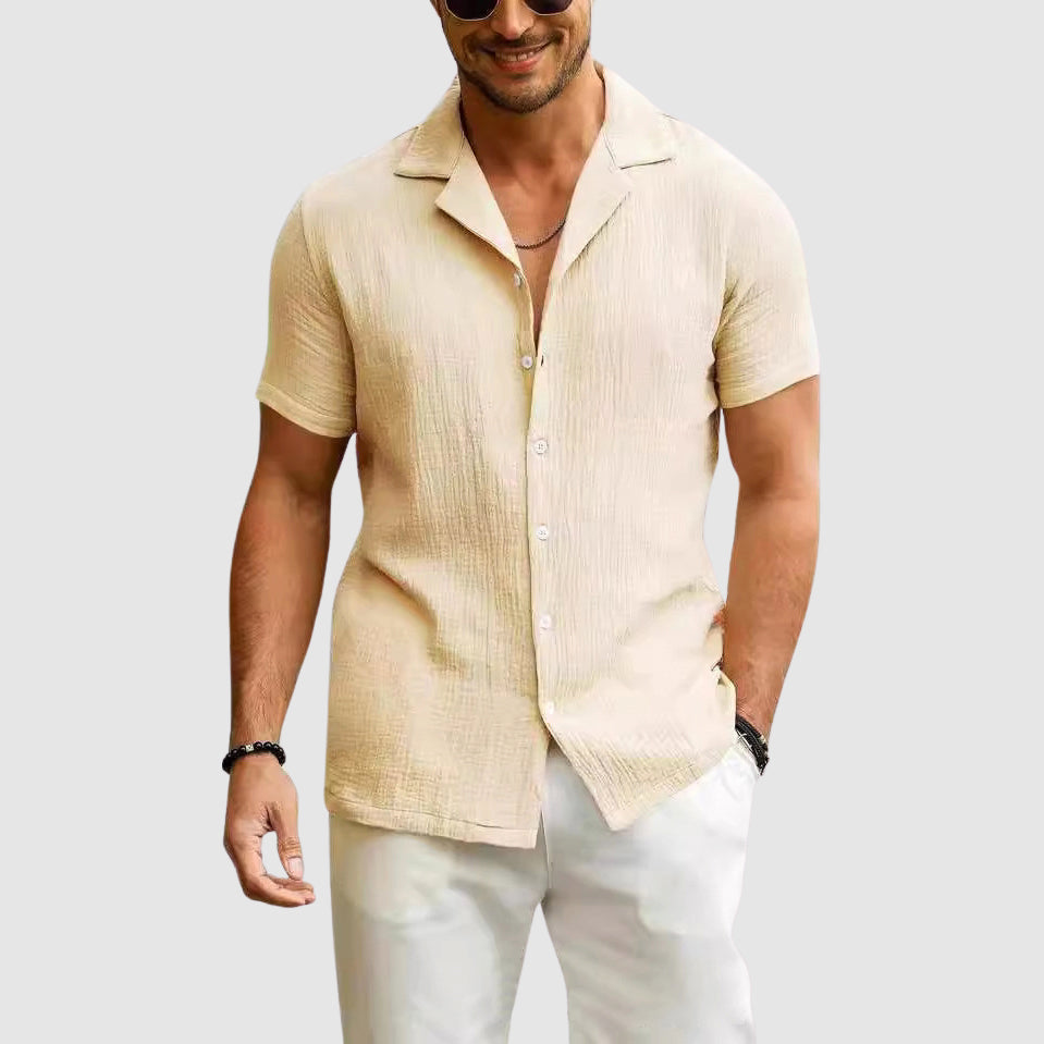 Beckett - Men's Textured Summer Short Sleeve Shirt