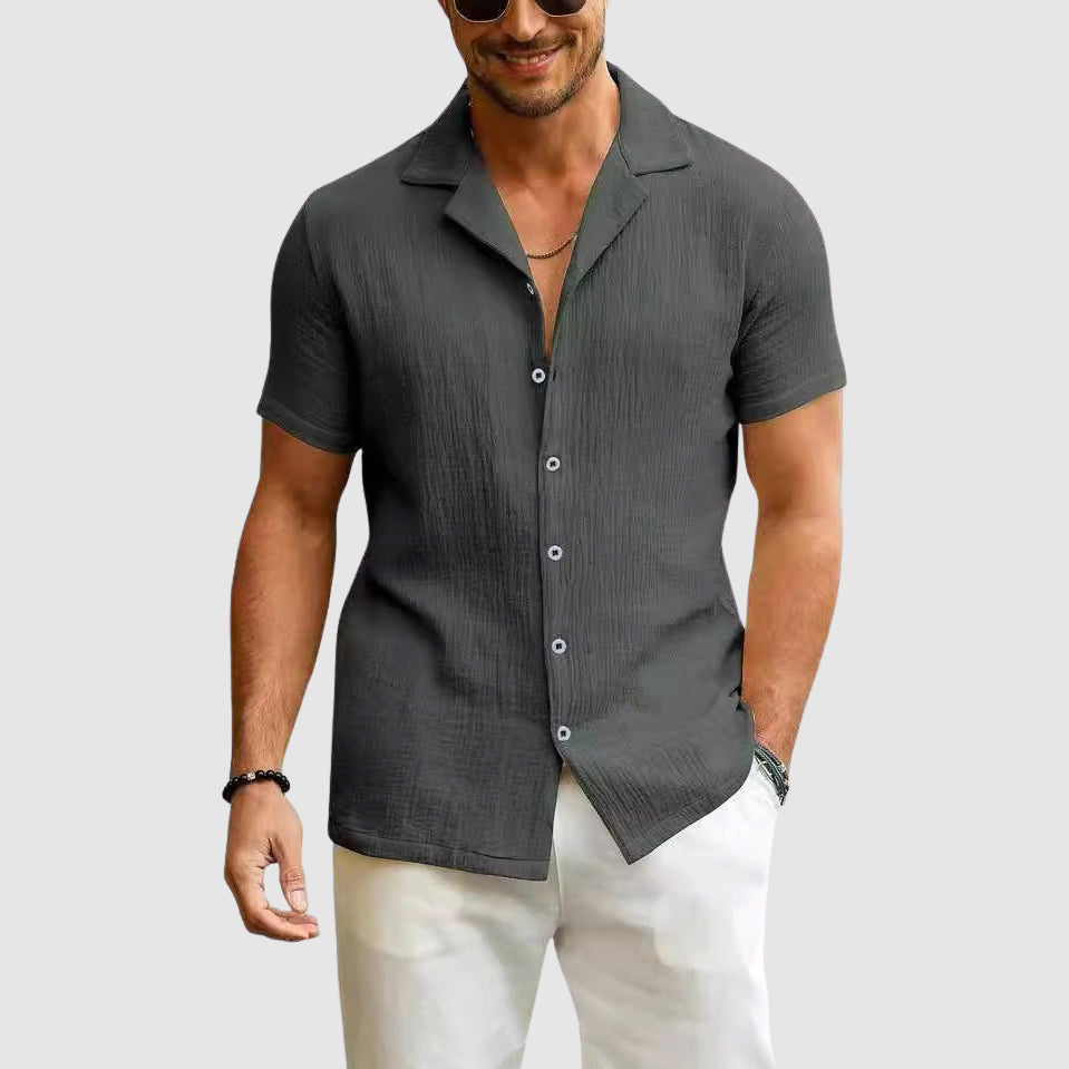 Beckett - Men's Textured Summer Short Sleeve Shirt