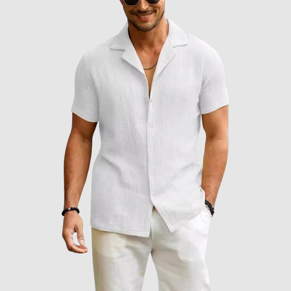 Beckett - Men's Textured Summer Short Sleeve Shirt