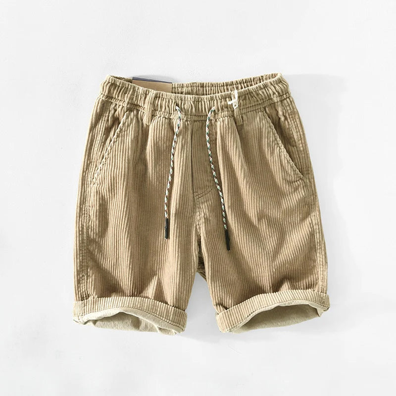 Beckett - Men's Corduroy Drawstring Casual Shorts