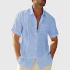 Berto - Men's Linen Short Sleeve Casual Shirt