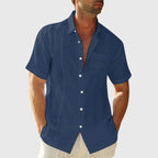 Berto - Men's Linen Short Sleeve Casual Shirt