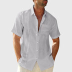 Berto - Men's Linen Short Sleeve Casual Shirt