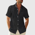 Berto - Men's Linen Short Sleeve Casual Shirt