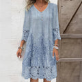 Blythe - Women's Button Detail Lace Trim Dress