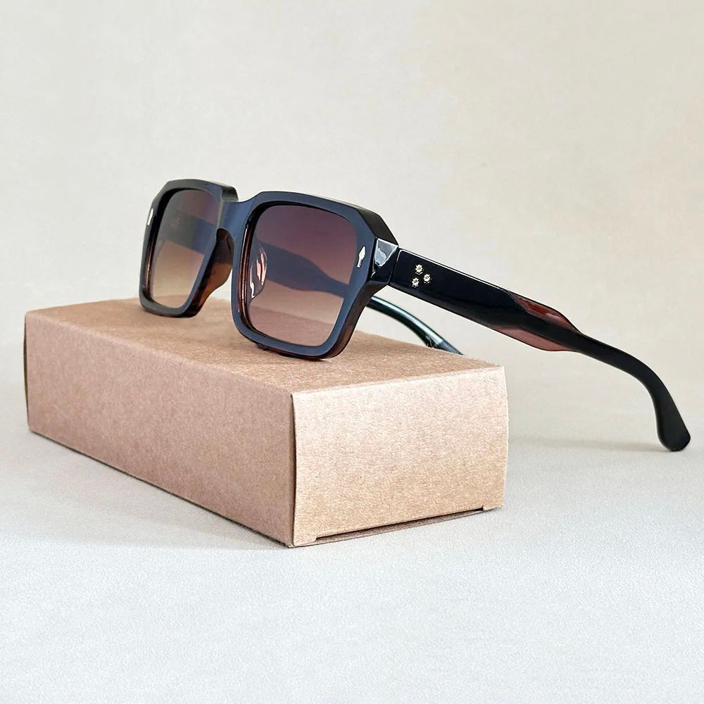 Julian - Square Frame Tinted Sunglasses 3