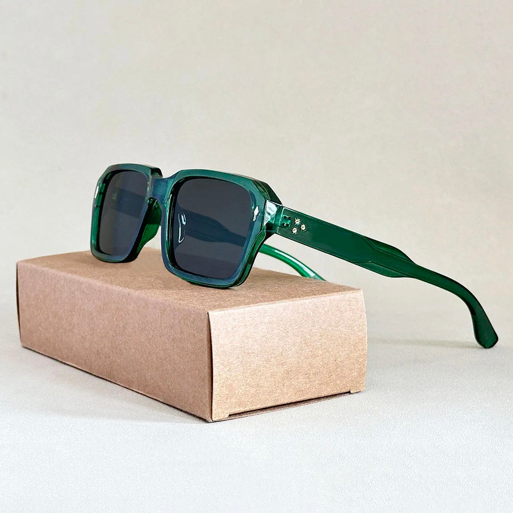 Julian - Square Frame Tinted Sunglasses 5