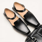 Brice - Men's Buckle Strap Square Toe Shoes