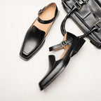 Brice - Men's Buckle Strap Square Toe Shoes