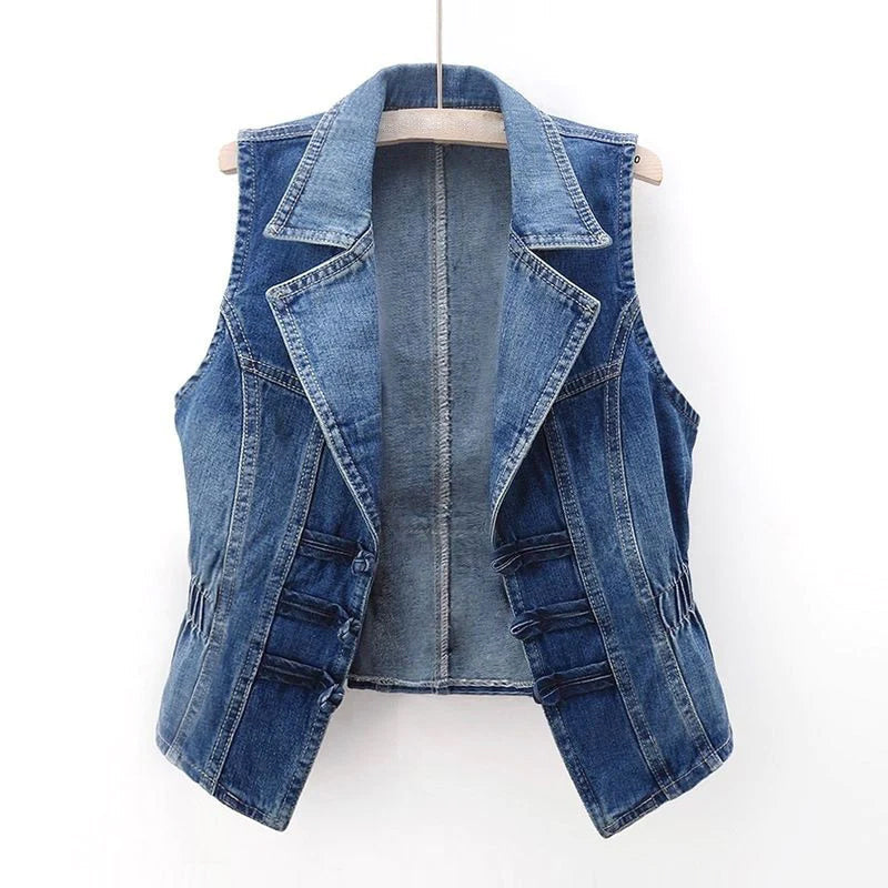 Brittany - Women's Sleeveless Denim Vest