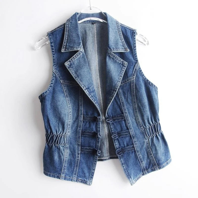 Brittany - Women's Sleeveless Denim Vest