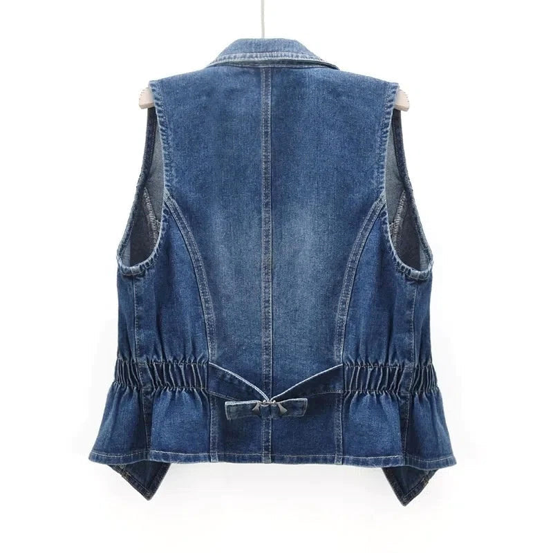 Brittany - Women's Sleeveless Denim Vest
