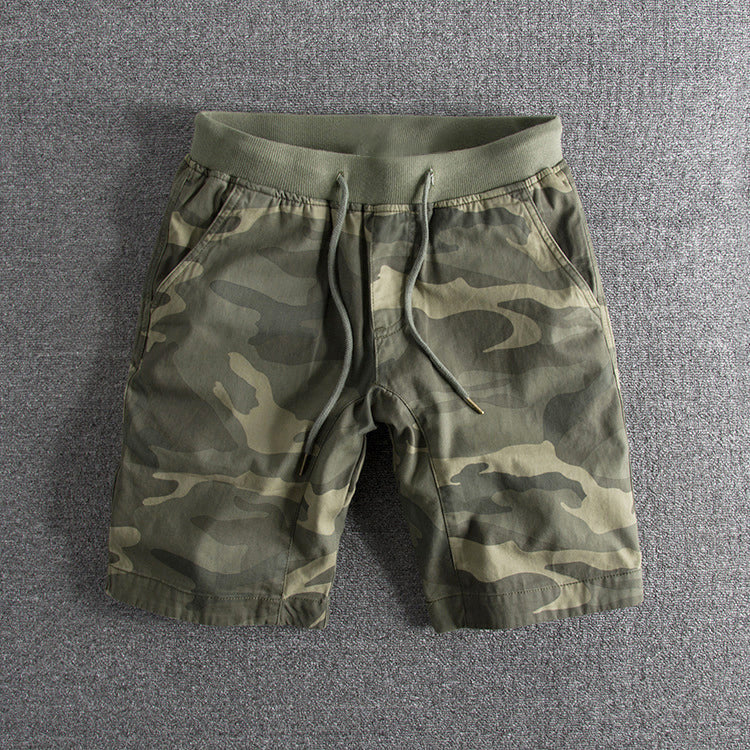 Cameron - Men's Cotton Camouflage Drawstring Shorts