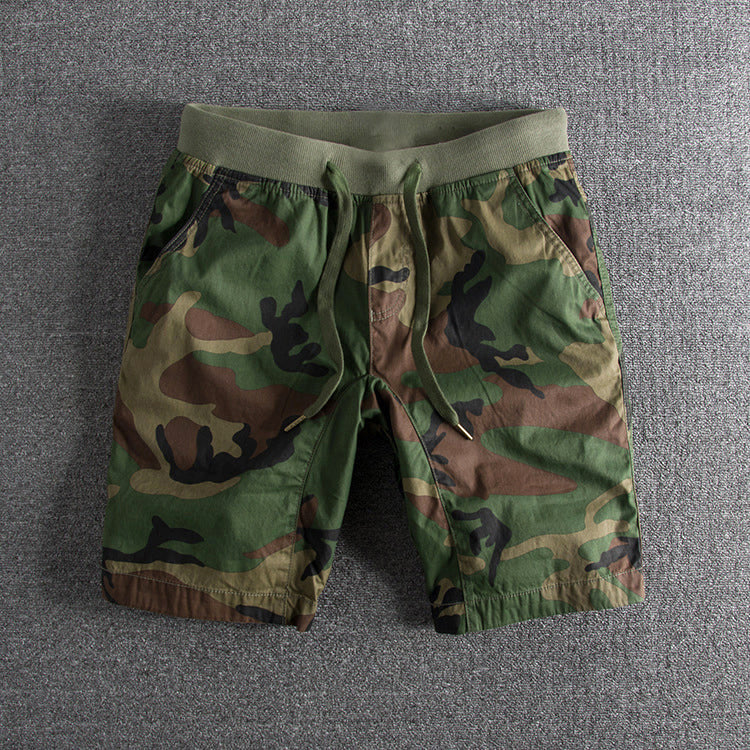 Cameron - Men's Cotton Camouflage Drawstring Shorts