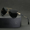 Capri - Rimless Metal Frame Aviator Sunglasses