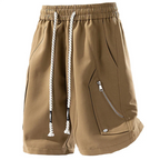Charles - Men's Zip-Pocket Drawstring Utility Shorts