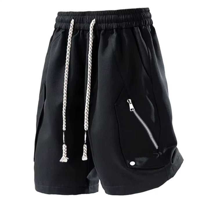 Charles - Men's Zip-Pocket Drawstring Utility Shorts