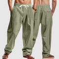 Carlo - Men's Relaxed Fit Cotton Straight Leg Pants 1