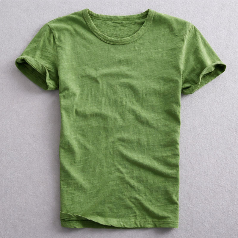 Charlie - Men's Slub Cotton Crew Neck T-Shirt