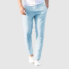 Cole - Men's Straight Leg Drawstring Linen Pants