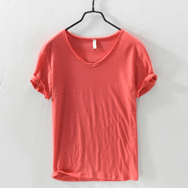 Colin - Men's Cotton V-Neck Short Sleeve T-Shirt