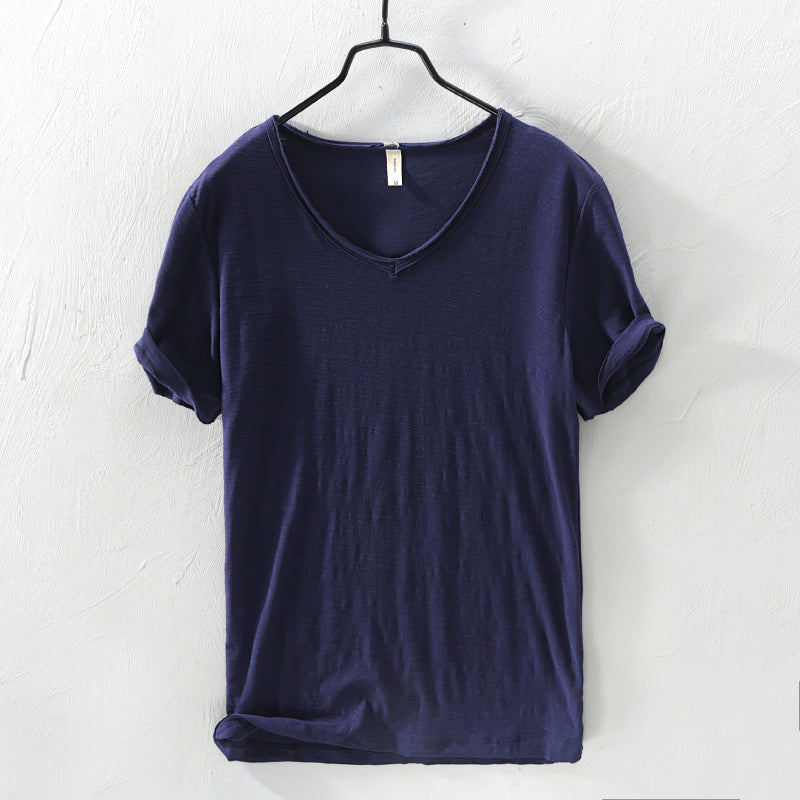 Colin - Men's Cotton V-Neck Short Sleeve T-Shirt